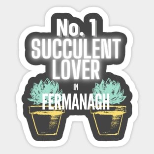 The No.1 Succulent Lover In Fermanagh Sticker